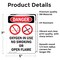 Signmission Oxygen In Use No Smoking Danger Sign, Vinyl Decal, 5in W x 7in L, 2PK OS-2PACK-DS-D-57-V-1514 - alternate 2